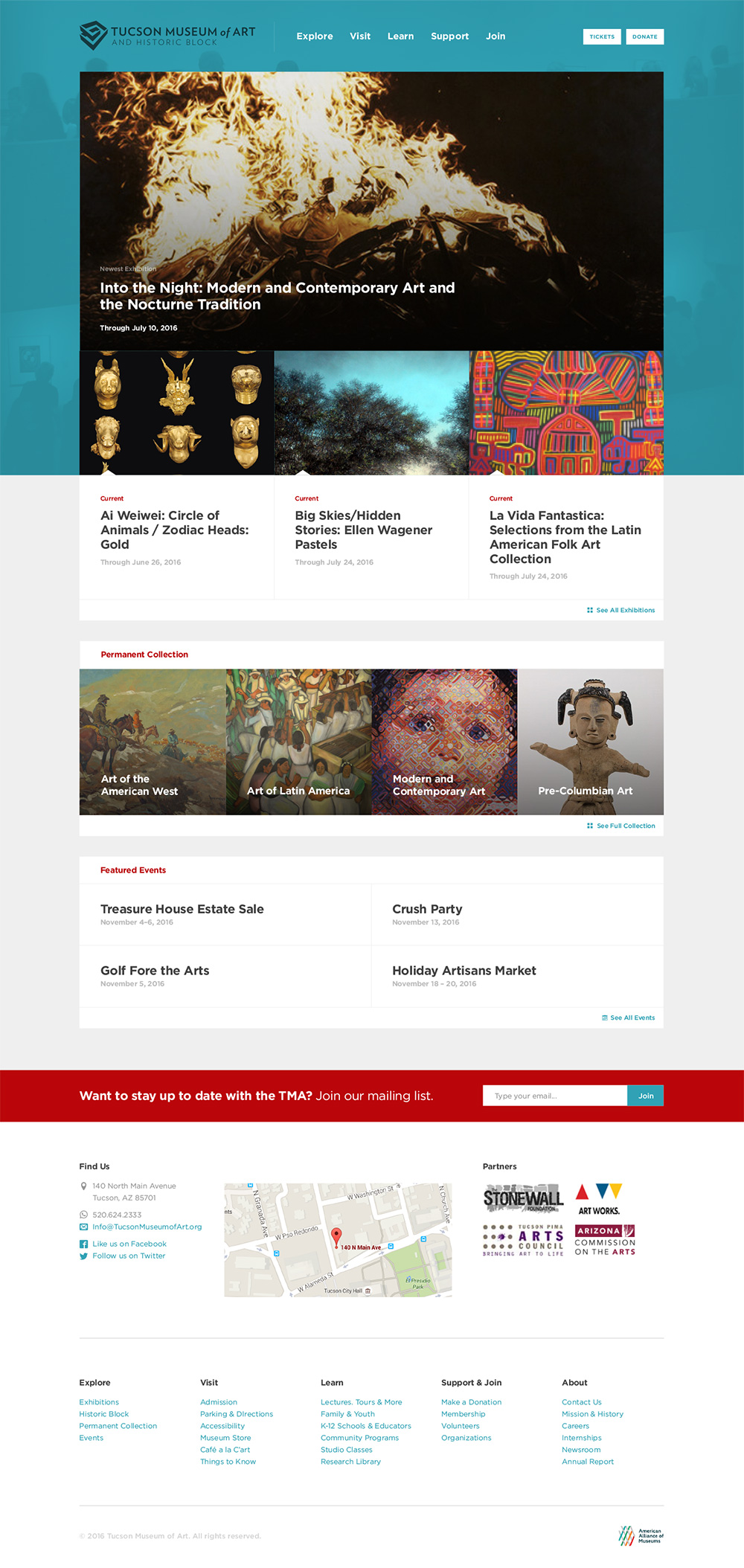 Tucson Museum of Art Responsive Web Design